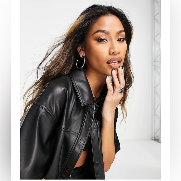 Topshop Faux leather Shirt - Picture 5 of 6